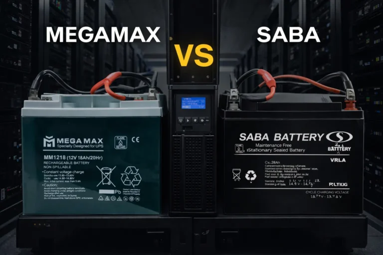 مقایسه باتری UPS مگامکس و صبا | بهترین باتری یو پی اس دیتاسنتر